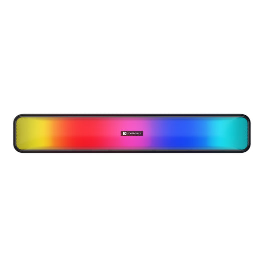 Portronics Radian 16W Mini Bluetooth Sound bar with built-in mic. Black