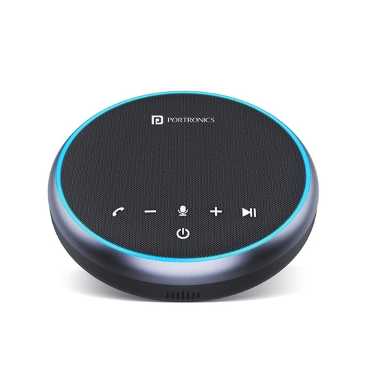 Portronics Talk One 360 Voice Coverage Portable Conference Speaker. Black