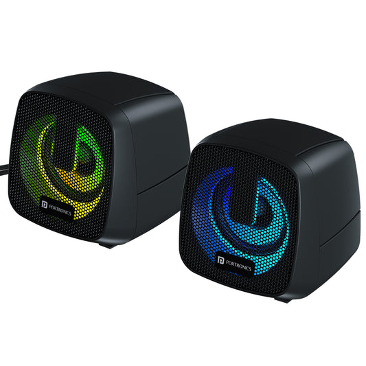 Portronics In Tune 6 Portable PC Speaker | USB speaker for PC with powerful wired sound output | usb speaker for computer and pc speakers for work music and gaming
