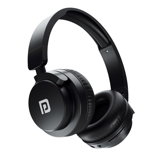 Black noise cancellation headphnes: portronics foldable wireless headphones| portronics foldable wireless headphones