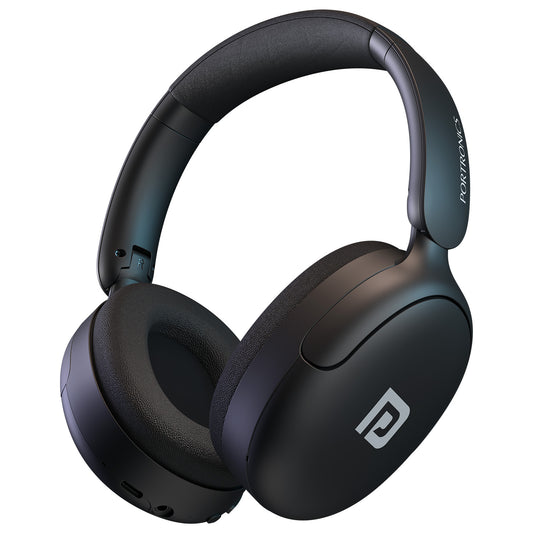 Portronics Muffs M5 Over Ear Hybrid ANC Bluetooth Headphone | Wireless Bluetooth Headphones with Quad Mic & 50H Playtime | Wireless Headphones, Noise Cancellation Headphones, Headphone with Mic